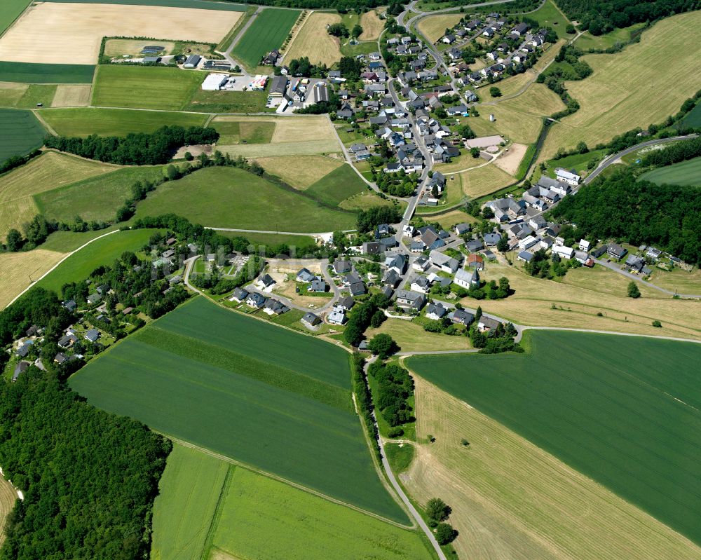 Luftaufnahme Ohlweiler - Dorfkern am Feldrand in Ohlweiler im Bundesland Rheinland-Pfalz, Deutschland