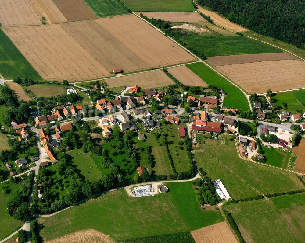 Luftbild Opfenried - Dorfkern am Feldrand in Opfenried im Bundesland Bayern, Deutschland