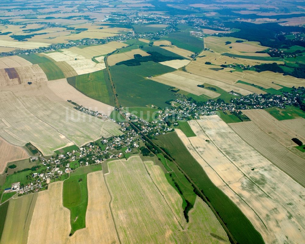 Luftaufnahme Ottendorf - Dorfkern am Feldrand in Ottendorf im Bundesland Sachsen, Deutschland