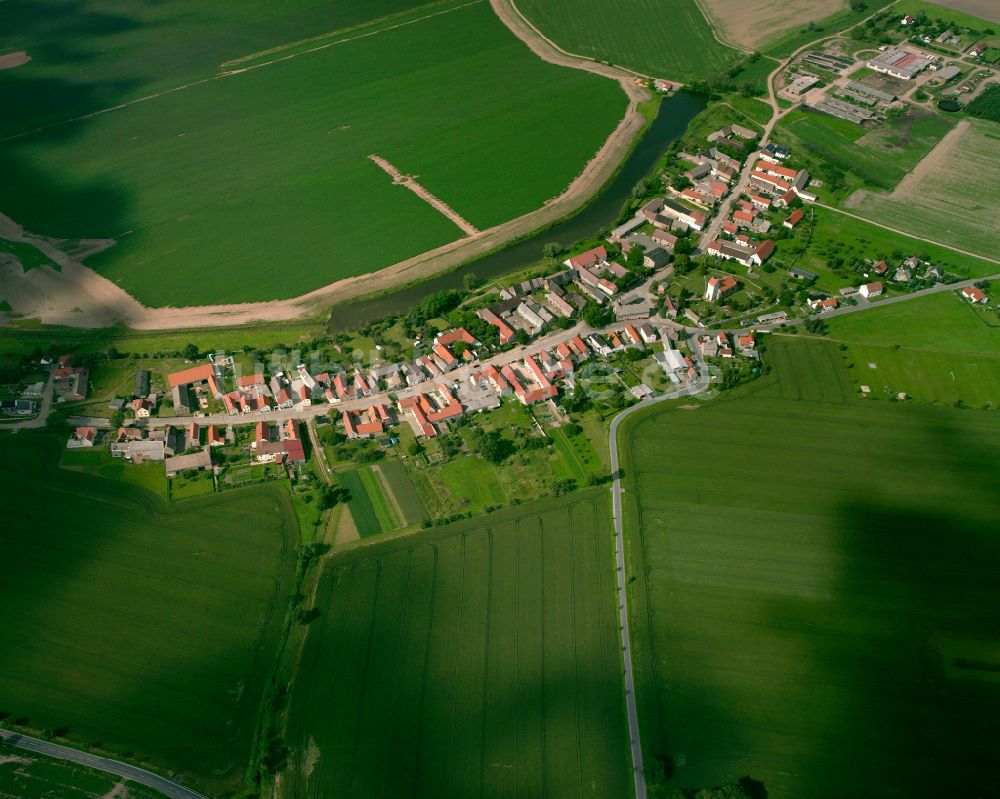 Luftbild Paußnitz - Dorfkern am Feldrand in Paußnitz im Bundesland Sachsen, Deutschland