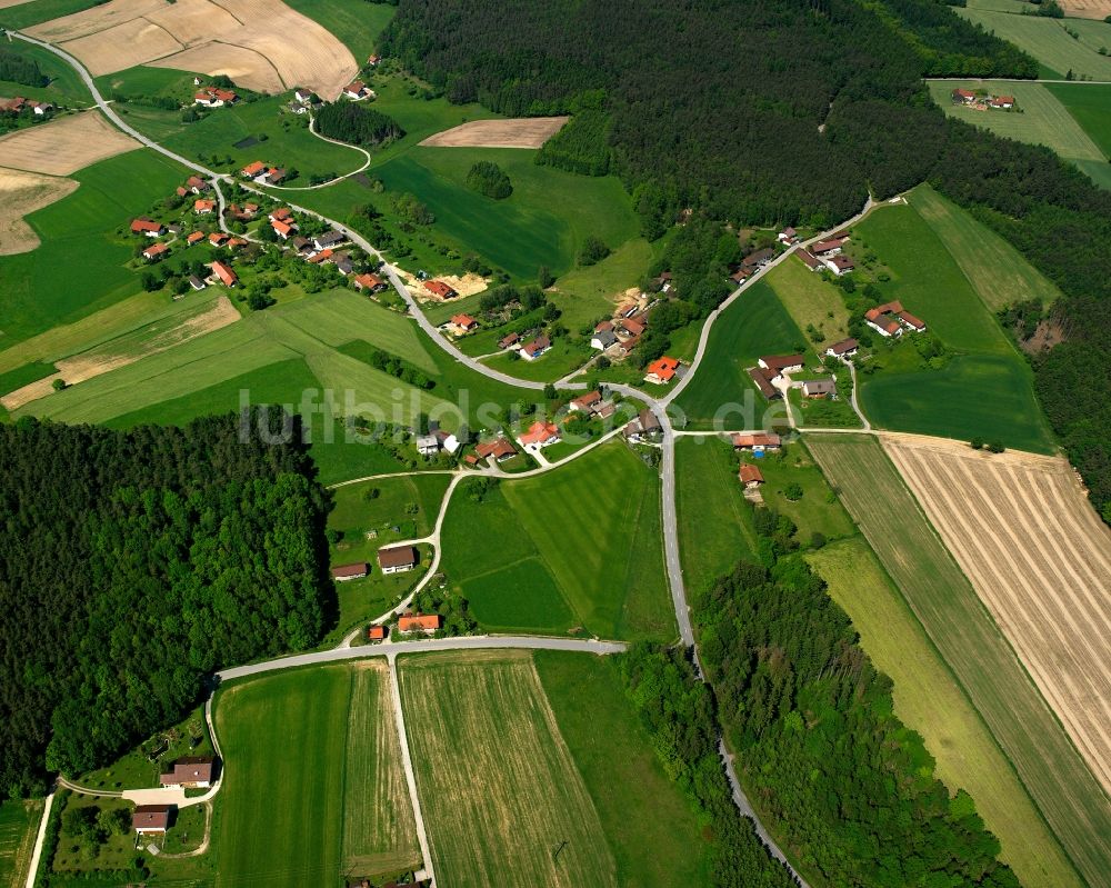 Luftaufnahme Peisting - Dorfkern am Feldrand in Peisting im Bundesland Bayern, Deutschland