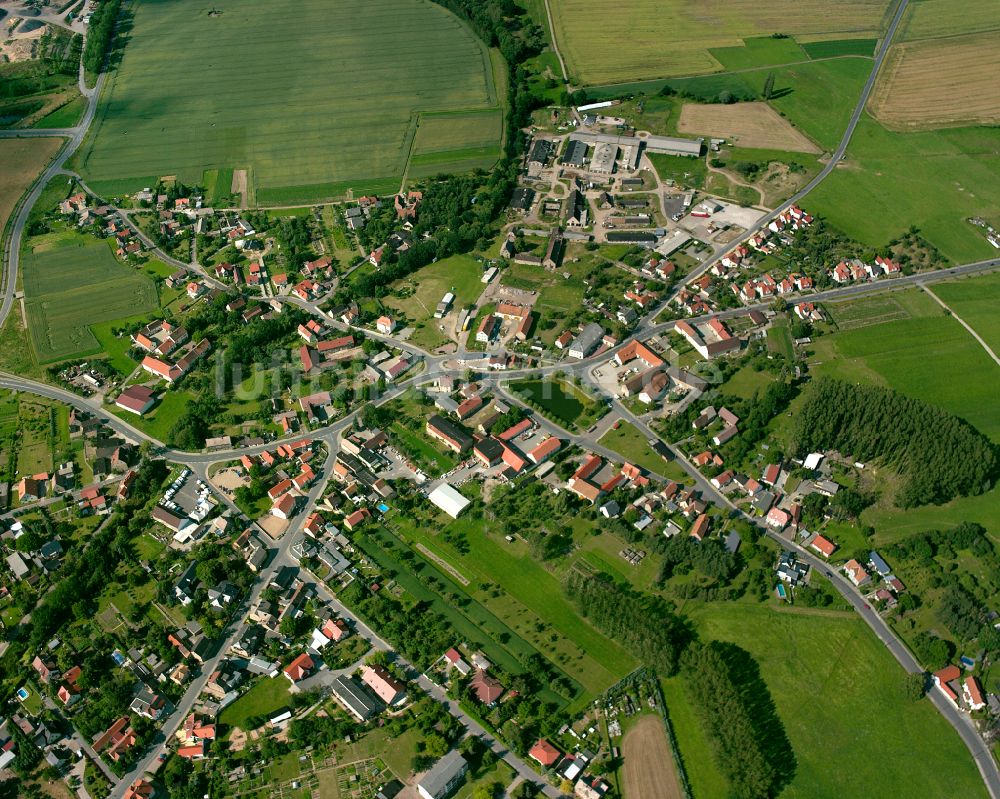 Luftbild Radewitz - Dorfkern am Feldrand in Radewitz im Bundesland Sachsen, Deutschland