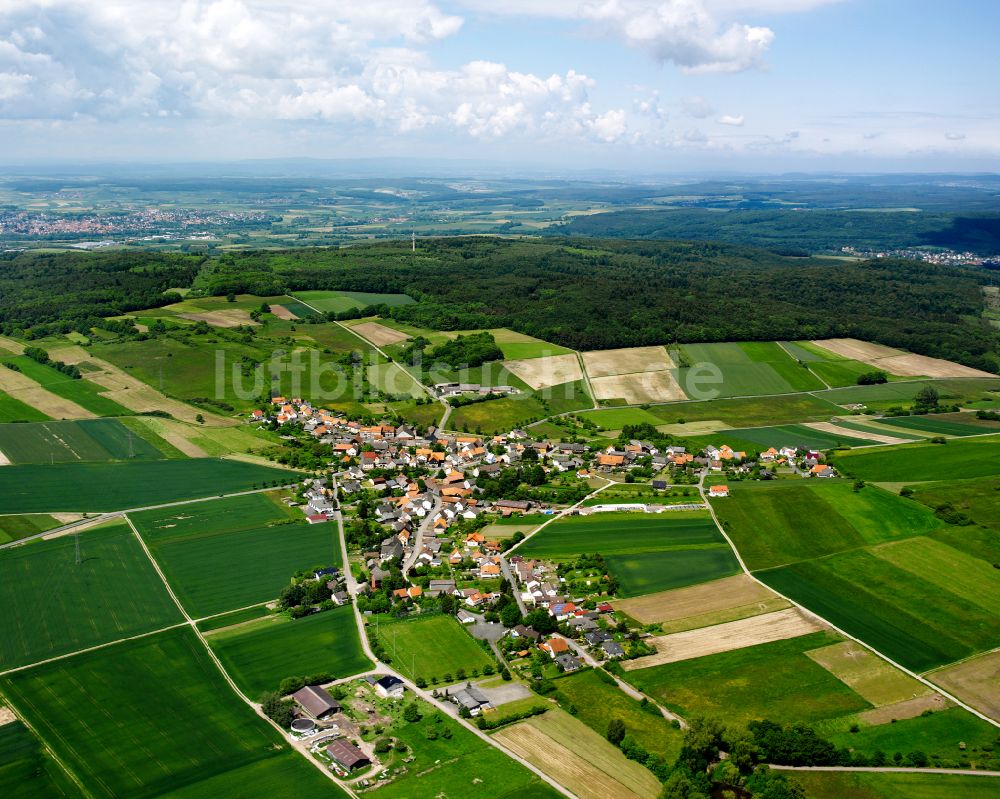 Luftbild Rainrod - Dorfkern am Feldrand in Rainrod im Bundesland Hessen, Deutschland