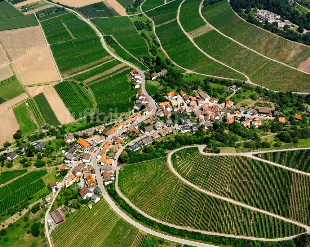 Luftbild Reisach - Dorfkern am Feldrand in Reisach im Bundesland Baden-Württemberg, Deutschland