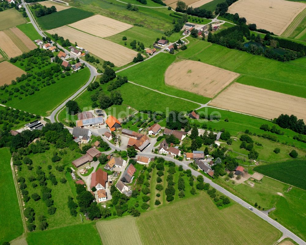 Luftbild Repperweiler - Dorfkern am Feldrand in Repperweiler im Bundesland Baden-Württemberg, Deutschland