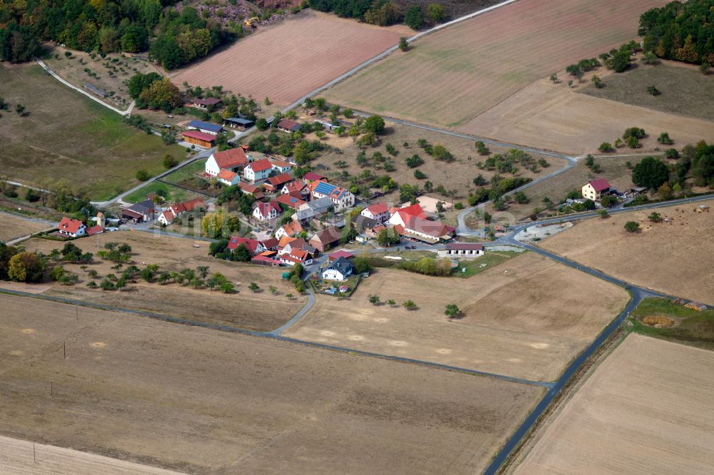 Luftbild Rettersbach - Dorfkern am Feldrand in Rettersbach im Bundesland Bayern, Deutschland