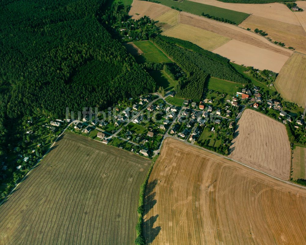 Luftaufnahme Reudnitz - Dorfkern am Feldrand in Reudnitz im Bundesland Thüringen, Deutschland