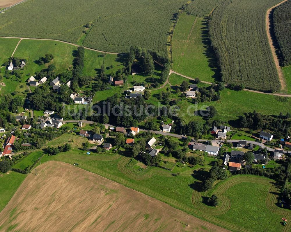 Luftbild Riechberg - Dorfkern am Feldrand in Riechberg im Bundesland Sachsen, Deutschland