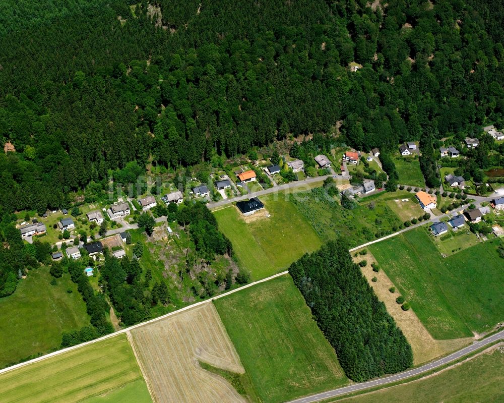 Rinzenberg von oben - Dorfkern am Feldrand in Rinzenberg im Bundesland Rheinland-Pfalz, Deutschland