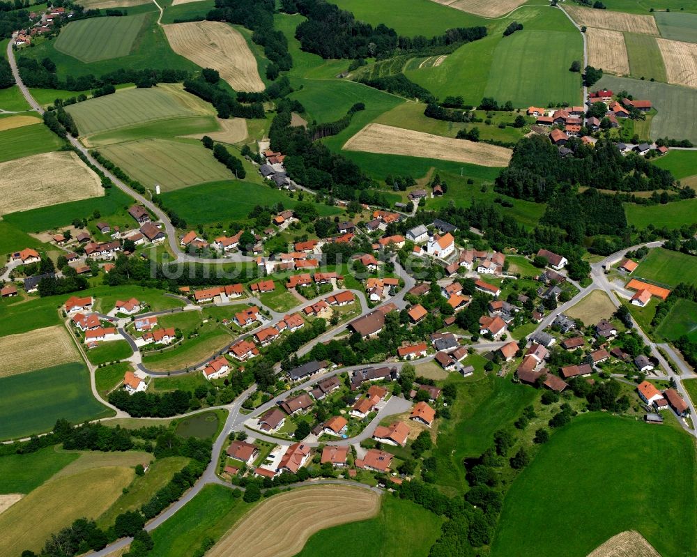 Luftbild Rißmannsdorf - Dorfkern am Feldrand in Rißmannsdorf im Bundesland Bayern, Deutschland