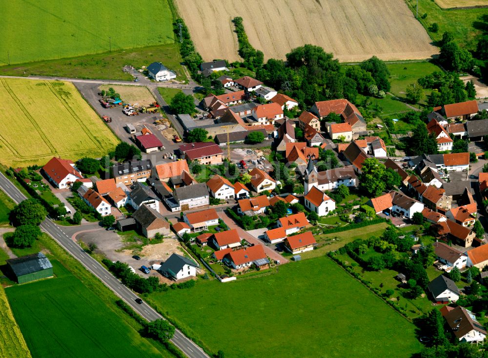 Luftbild Rittersheim - Dorfkern am Feldrand in Rittersheim im Bundesland Rheinland-Pfalz, Deutschland