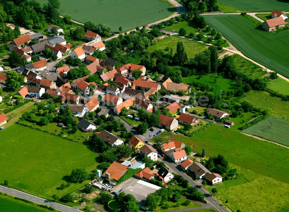 Luftaufnahme Rittersheim - Dorfkern am Feldrand in Rittersheim im Bundesland Rheinland-Pfalz, Deutschland