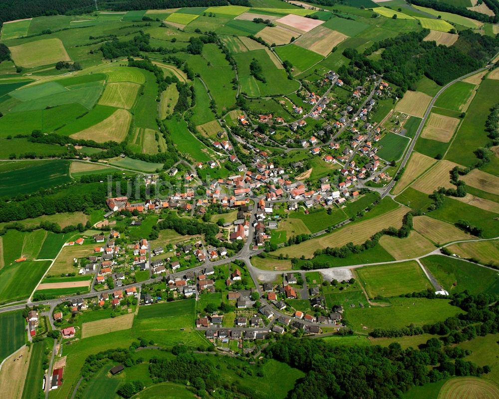 Luftbild Rohrbach - Dorfkern am Feldrand in Rohrbach im Bundesland Hessen, Deutschland