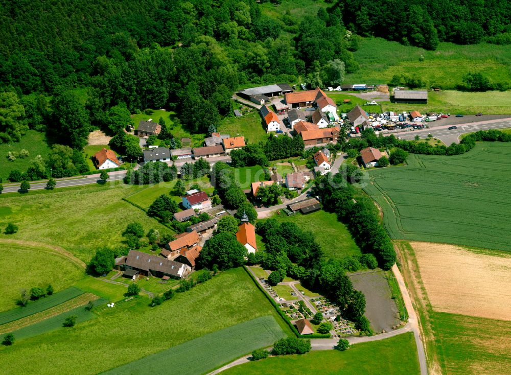 Luftaufnahme Rohrbach - Dorfkern am Feldrand in Rohrbach im Bundesland Rheinland-Pfalz, Deutschland