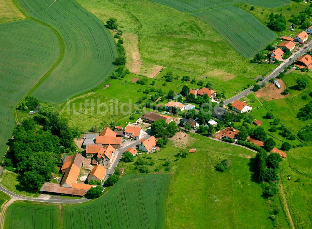 Luftaufnahme Rosenthal - Dorfkern am Feldrand in Rosenthal im Bundesland Rheinland-Pfalz, Deutschland