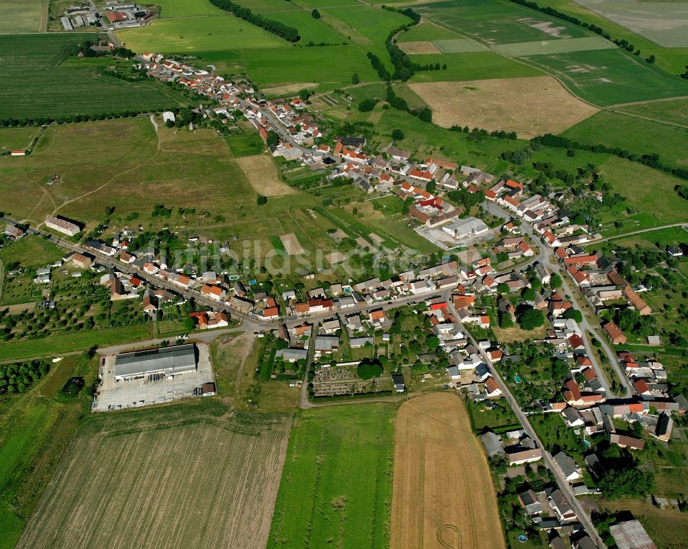 Luftaufnahme Rosian - Dorfkern am Feldrand in Rosian im Bundesland Sachsen-Anhalt, Deutschland