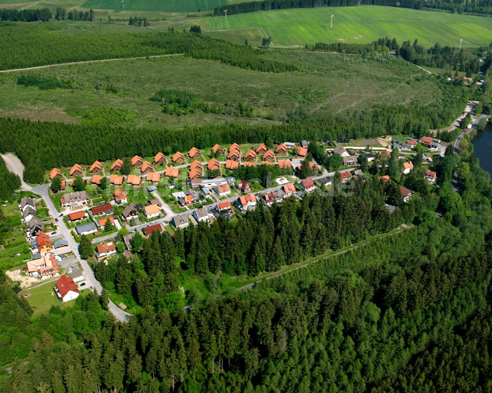 Rotacker von oben - Dorfkern am Feldrand in Rotacker im Bundesland Sachsen-Anhalt, Deutschland