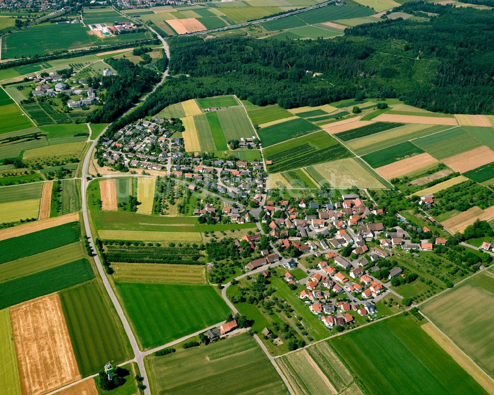 Rottenburg am Neckar von oben - Dorfkern am Feldrand in Rottenburg am Neckar im Bundesland Baden-Württemberg, Deutschland