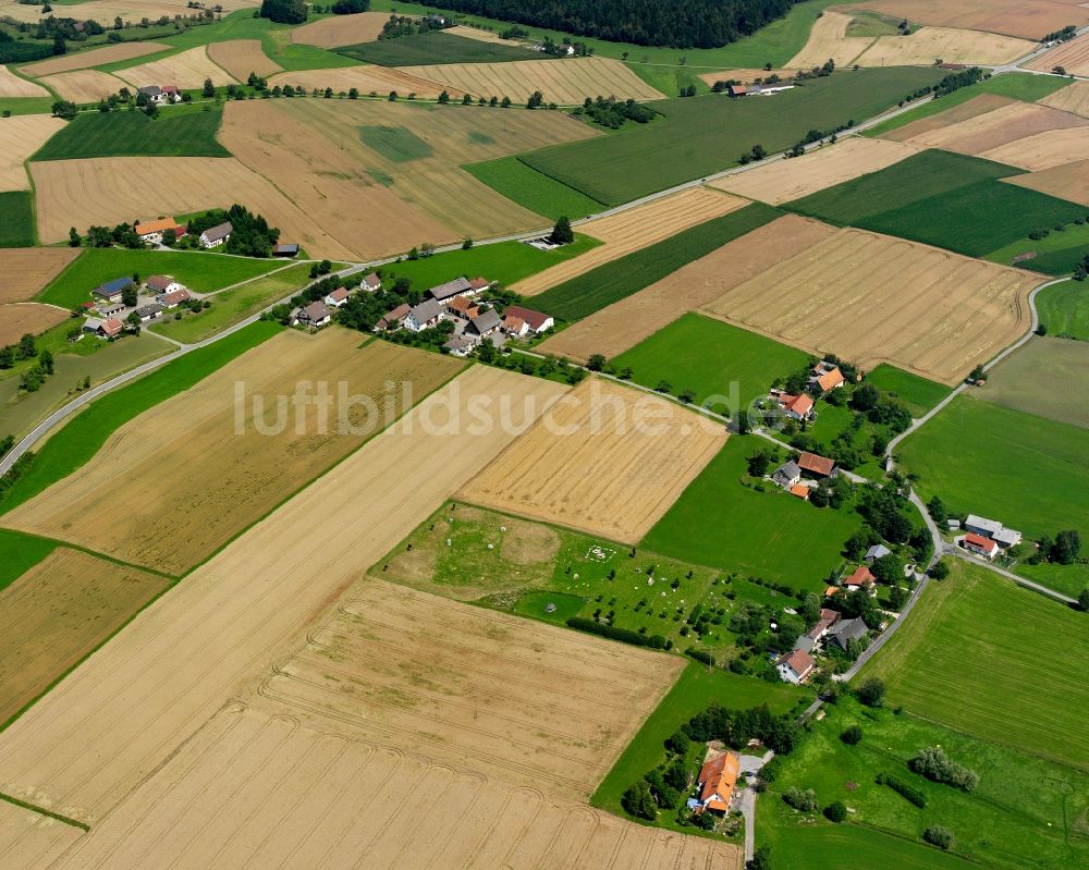 Ruhestetten aus der Vogelperspektive: Dorfkern am Feldrand in Ruhestetten im Bundesland Baden-Württemberg, Deutschland