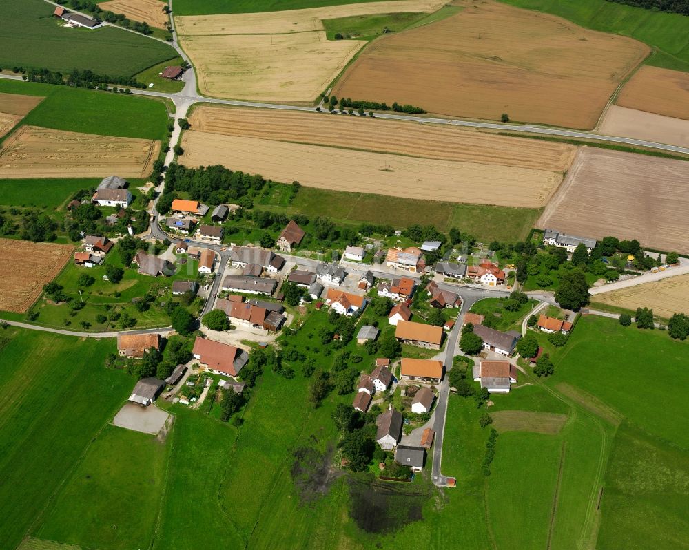 Luftbild Ruhestetten - Dorfkern am Feldrand in Ruhestetten im Bundesland Baden-Württemberg, Deutschland