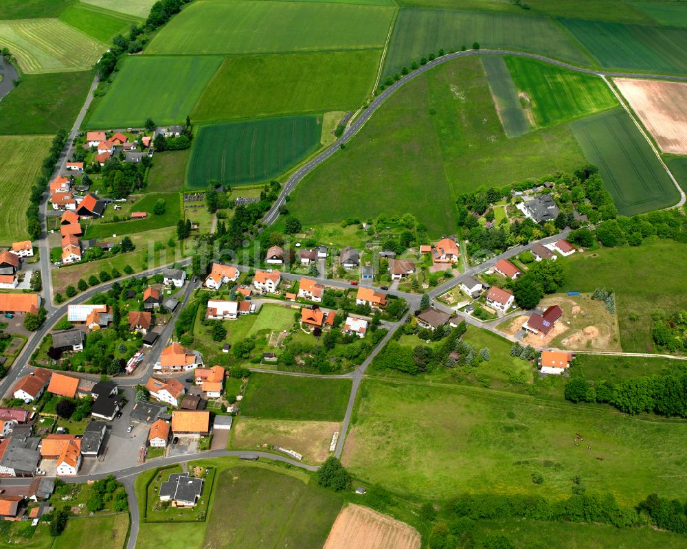 Luftbild Sandlofs - Dorfkern am Feldrand in Sandlofs im Bundesland Hessen, Deutschland