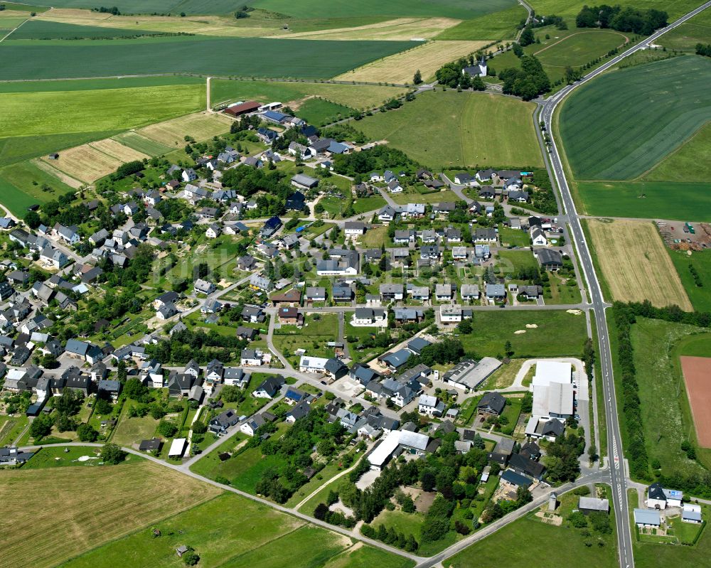 Luftbild Sargenroth - Dorfkern am Feldrand in Sargenroth im Bundesland Rheinland-Pfalz, Deutschland