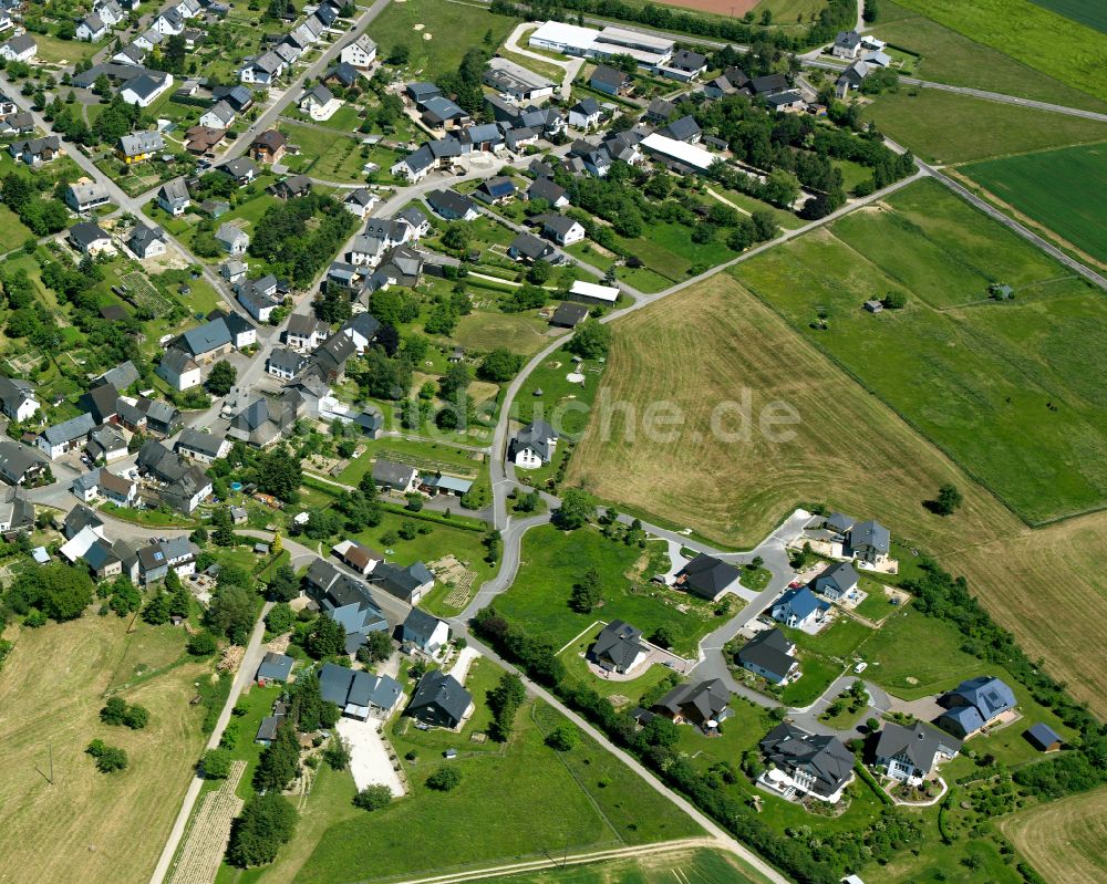 Luftaufnahme Sargenroth - Dorfkern am Feldrand in Sargenroth im Bundesland Rheinland-Pfalz, Deutschland