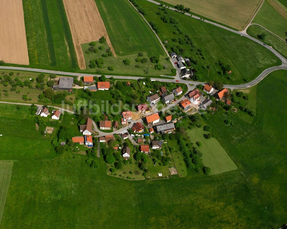 Luftaufnahme Schafhof - Dorfkern am Feldrand in Schafhof im Bundesland Baden-Württemberg, Deutschland