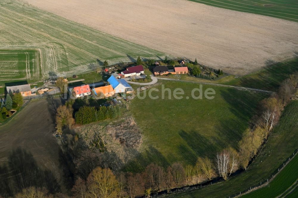 Luftbild Schapow - Dorfkern am Feldrand in Schapow im Bundesland Brandenburg, Deutschland