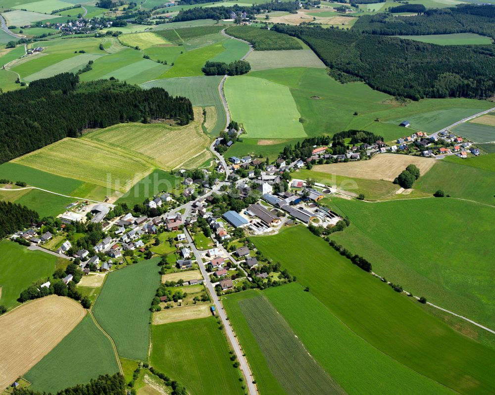 Luftbild Schlegel - Dorfkern am Feldrand in Schlegel im Bundesland Bayern, Deutschland