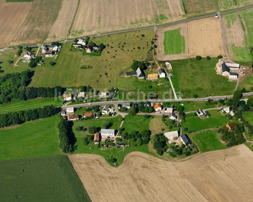 Luftbild Schmalbach - Dorfkern am Feldrand in Schmalbach im Bundesland Sachsen, Deutschland