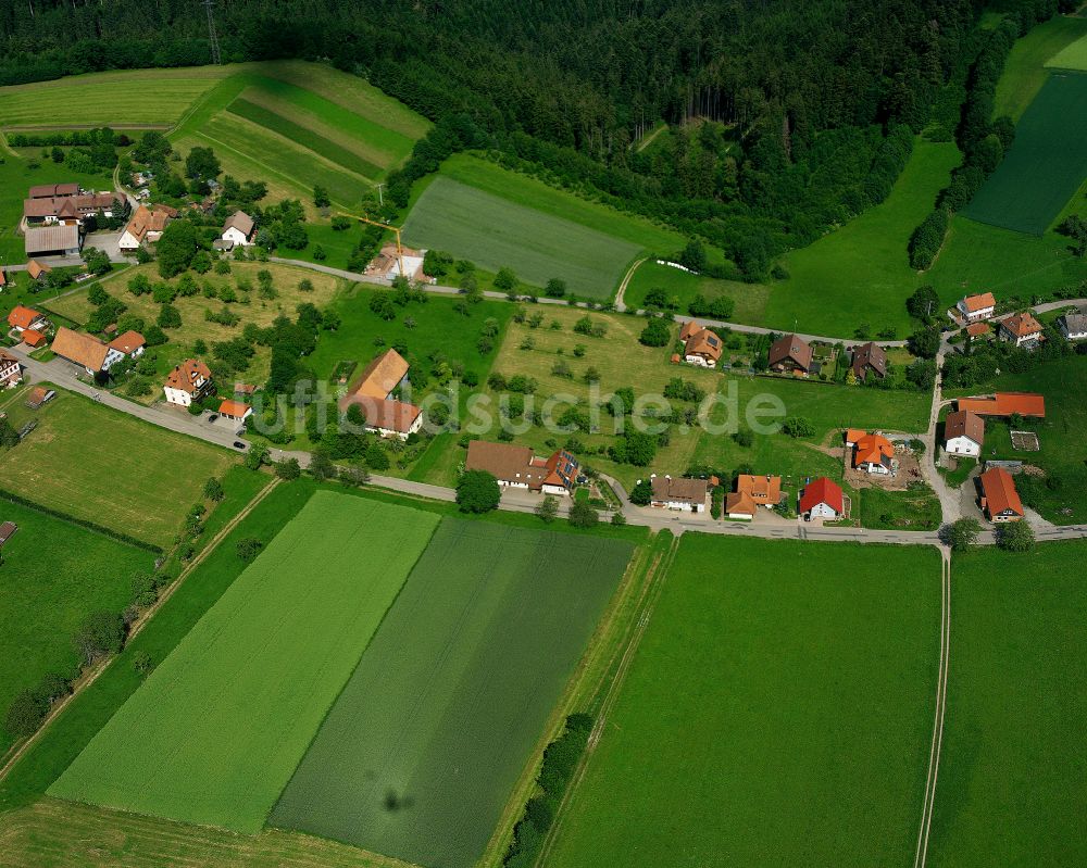 Luftbild Schmieh - Dorfkern am Feldrand in Schmieh im Bundesland Baden-Württemberg, Deutschland