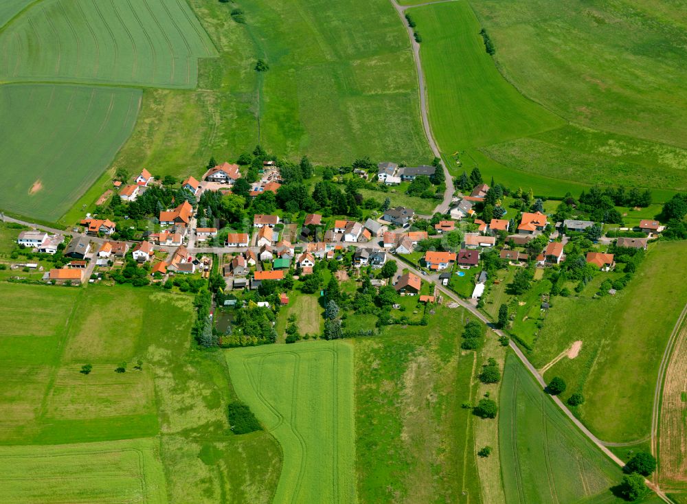 Luftbild Schmitterhof - Dorfkern am Feldrand in Schmitterhof im Bundesland Rheinland-Pfalz, Deutschland