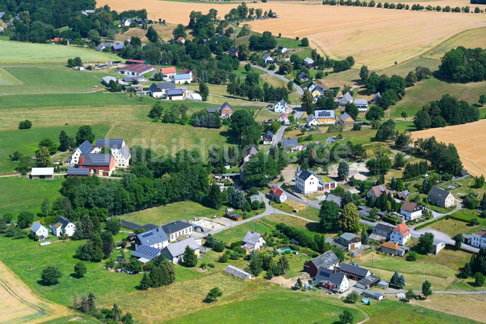 Luftbild Schönerstadt - Dorfkern am Feldrand in Schönerstadt im Bundesland Sachsen, Deutschland