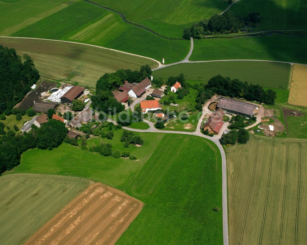 Luftaufnahme Schwarzach - Dorfkern am Feldrand in Schwarzach im Bundesland Baden-Württemberg, Deutschland