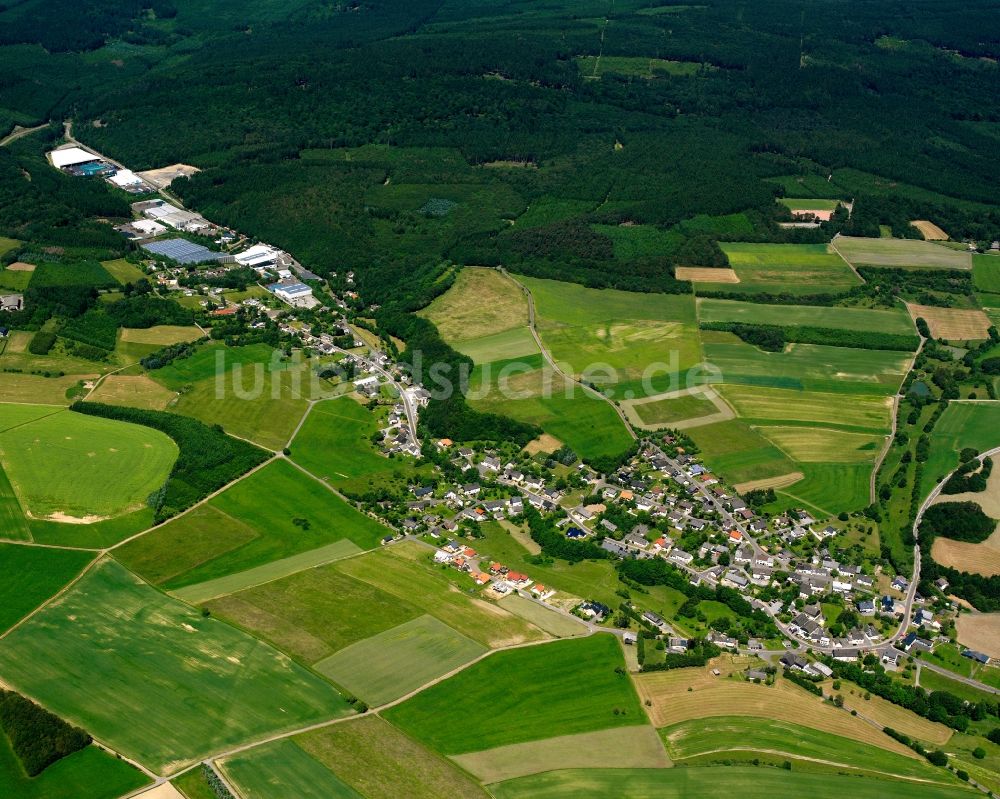 Luftbild Schwollen - Dorfkern am Feldrand in Schwollen im Bundesland Rheinland-Pfalz, Deutschland