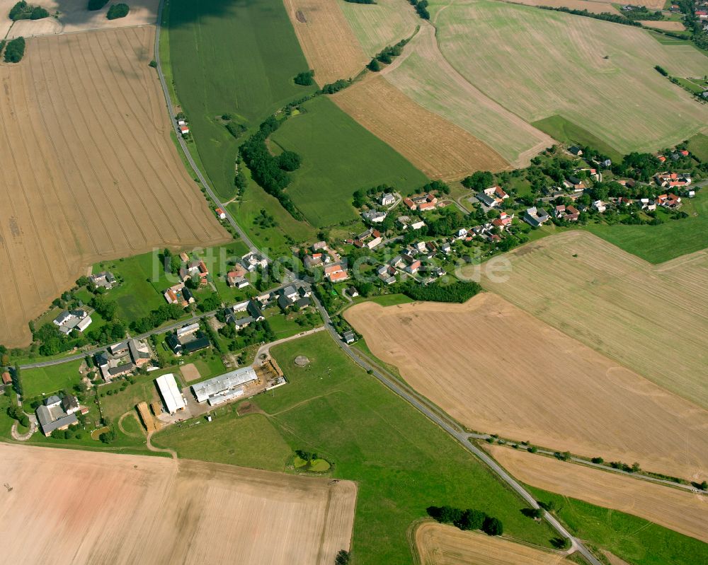 Luftaufnahme Seelingstädt - Dorfkern am Feldrand in Seelingstädt im Bundesland Thüringen, Deutschland