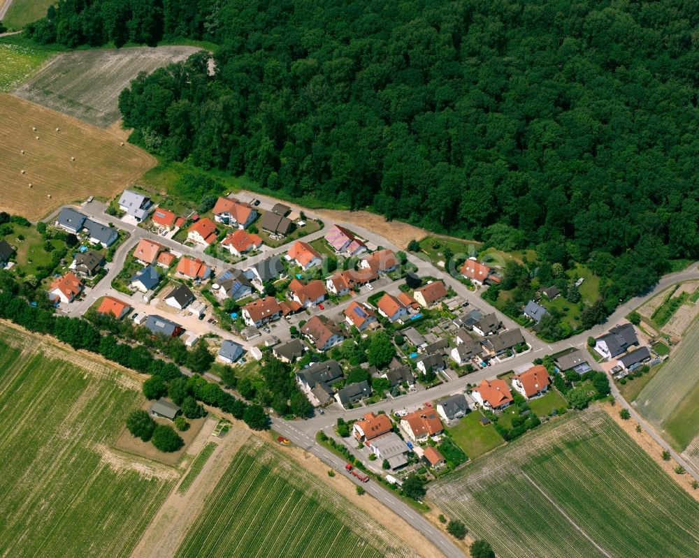 Sinzheim aus der Vogelperspektive: Dorfkern am Feldrand in Sinzheim im Bundesland Baden-Württemberg, Deutschland