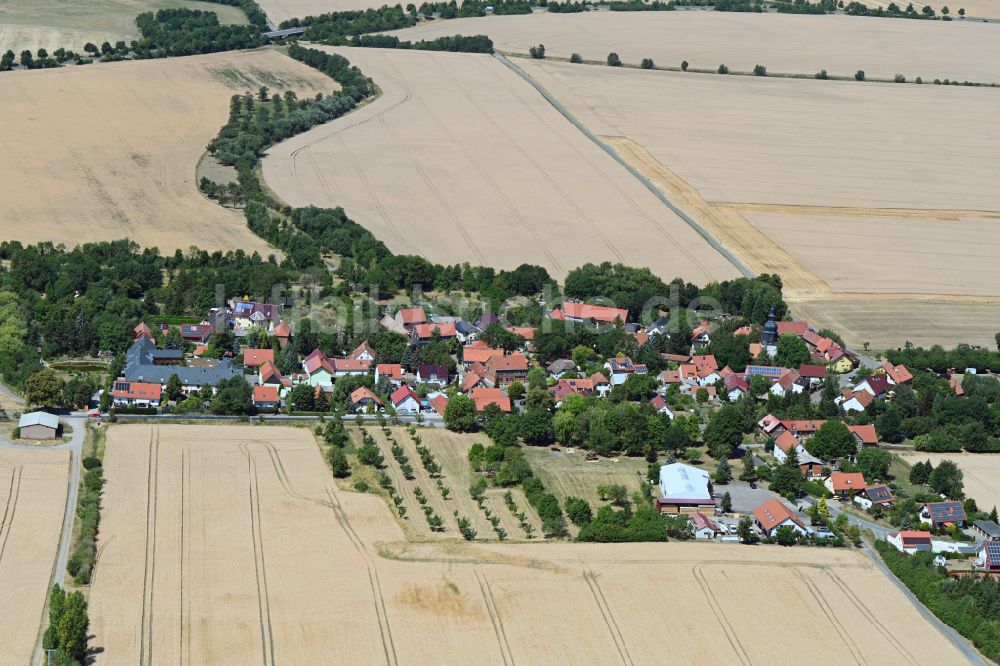 Luftbild Sohnstedt - Dorfkern am Feldrand in Sohnstedt im Bundesland Thüringen, Deutschland