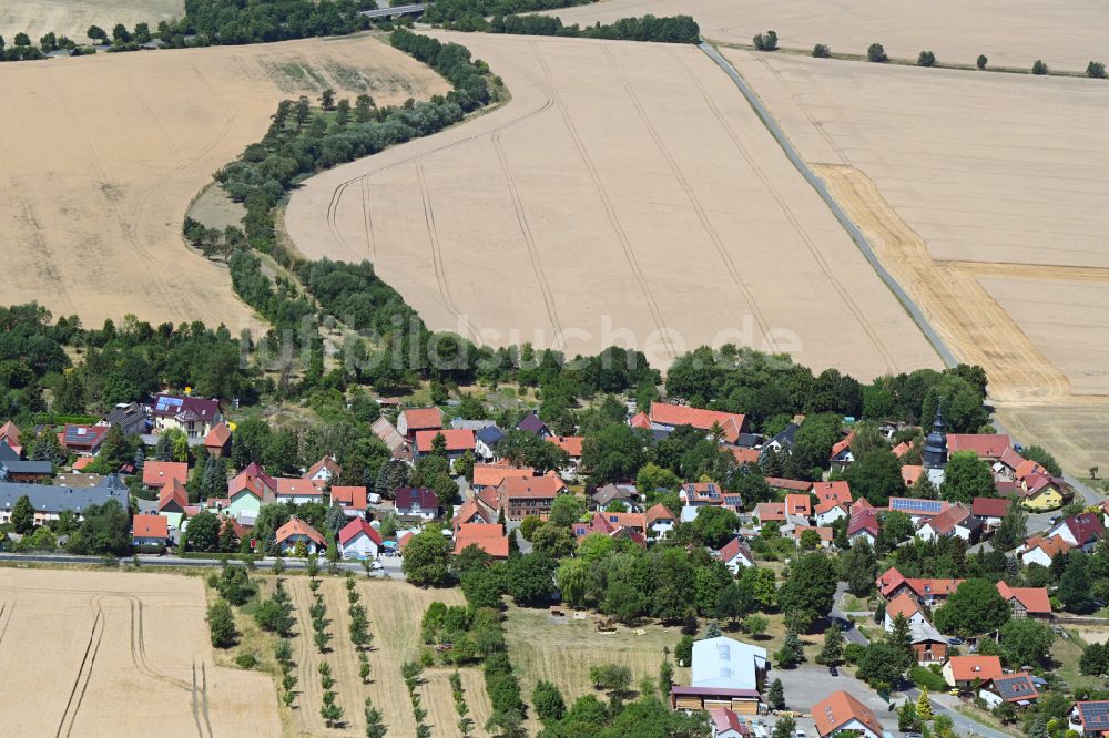 Luftaufnahme Sohnstedt - Dorfkern am Feldrand in Sohnstedt im Bundesland Thüringen, Deutschland