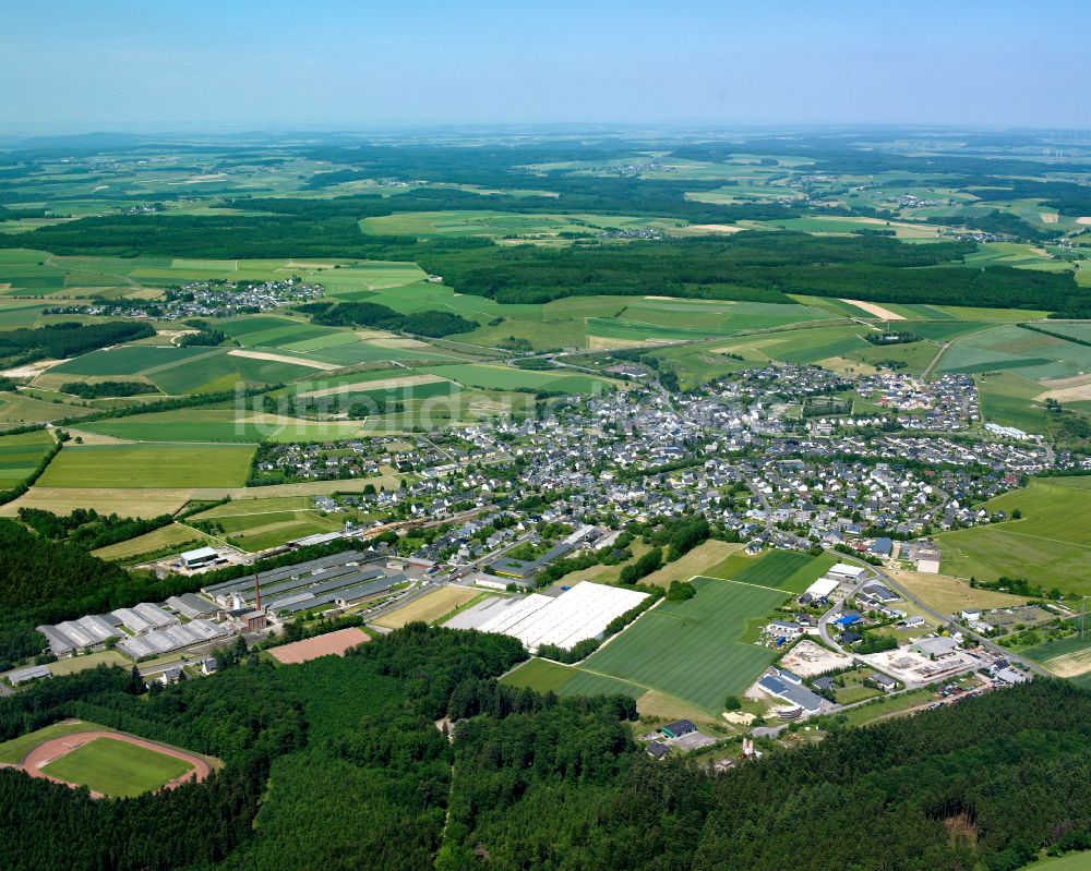 Luftbild Sohren - Dorfkern am Feldrand in Sohren im Bundesland Rheinland-Pfalz, Deutschland