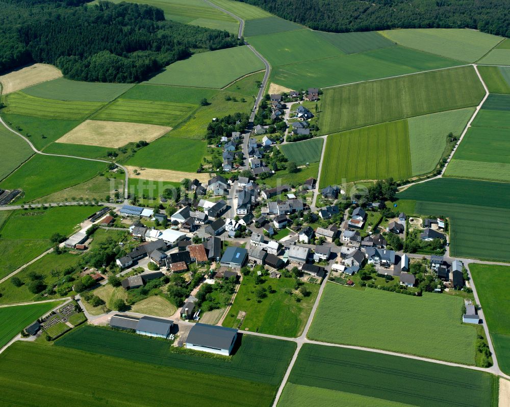 Luftaufnahme Spesenroth - Dorfkern am Feldrand in Spesenroth im Bundesland Rheinland-Pfalz, Deutschland