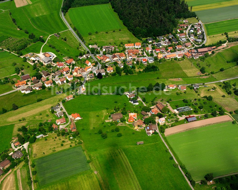 Luftaufnahme Speßhardt - Dorfkern am Feldrand in Speßhardt im Bundesland Baden-Württemberg, Deutschland