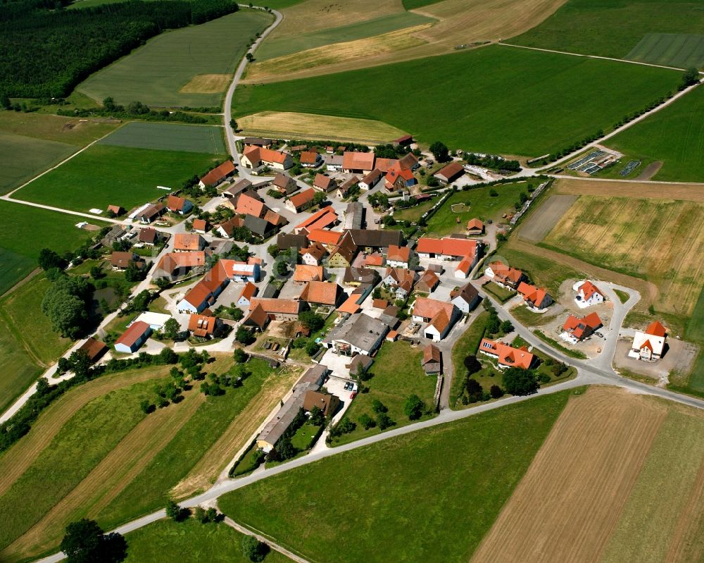 Luftbild Stadel - Dorfkern am Feldrand in Stadel im Bundesland Bayern, Deutschland