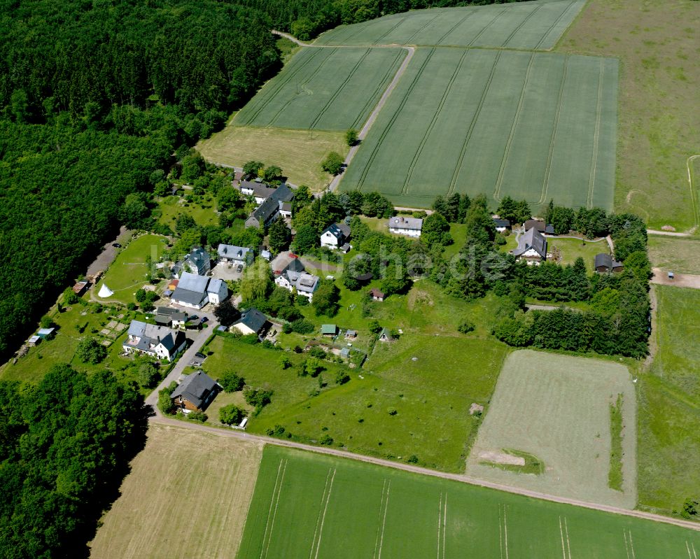 Steffenshof von oben - Dorfkern am Feldrand in Steffenshof im Bundesland Rheinland-Pfalz, Deutschland