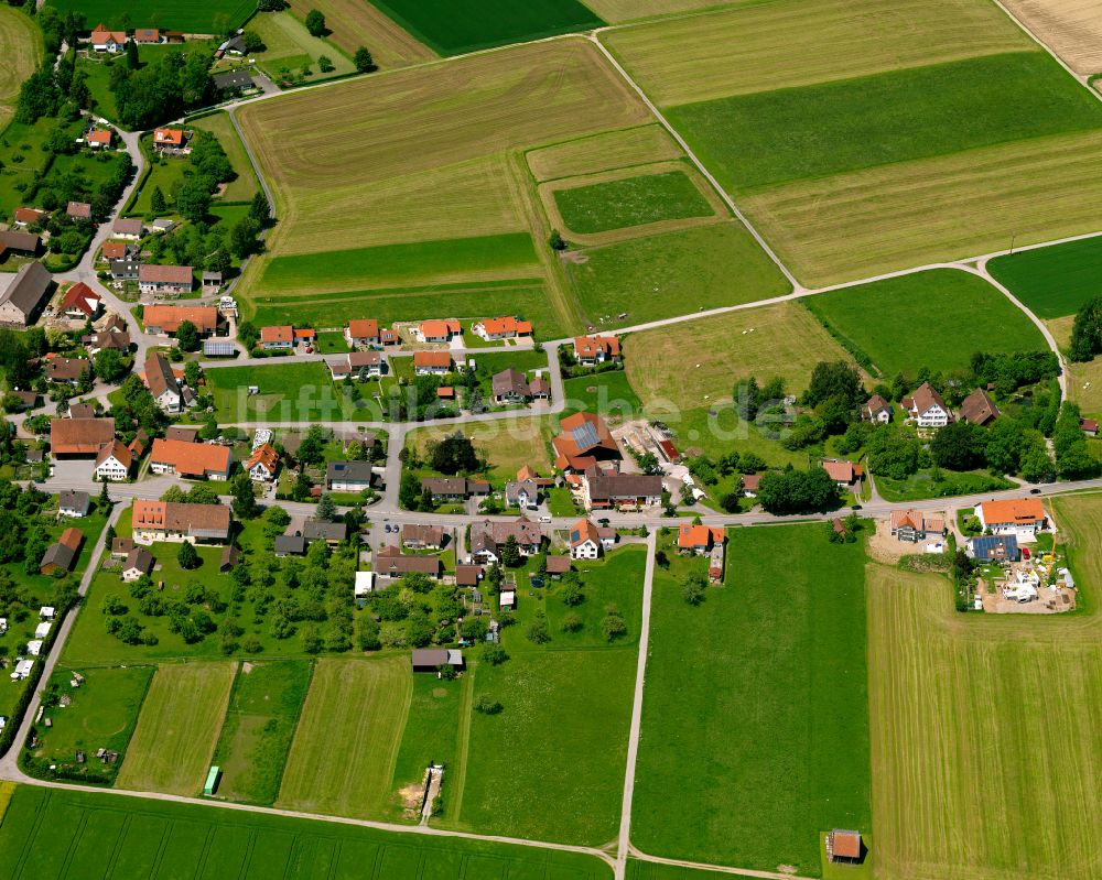 Luftaufnahme Steinhausen - Dorfkern am Feldrand in Steinhausen im Bundesland Baden-Württemberg, Deutschland