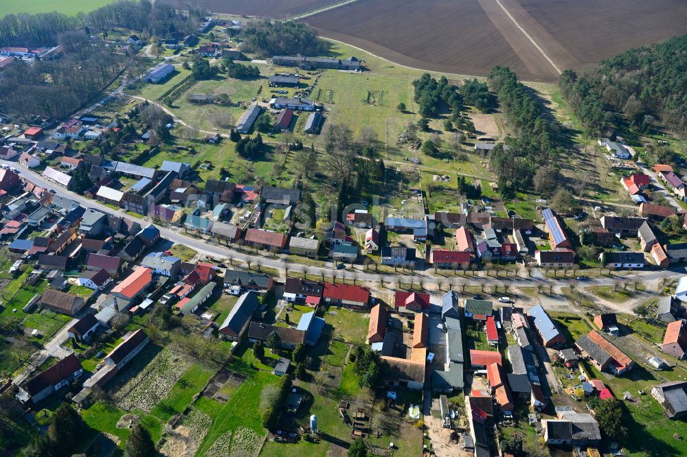 Luftbild Stepenitz - Dorfkern am Feldrand in Stepenitz im Bundesland Brandenburg, Deutschland