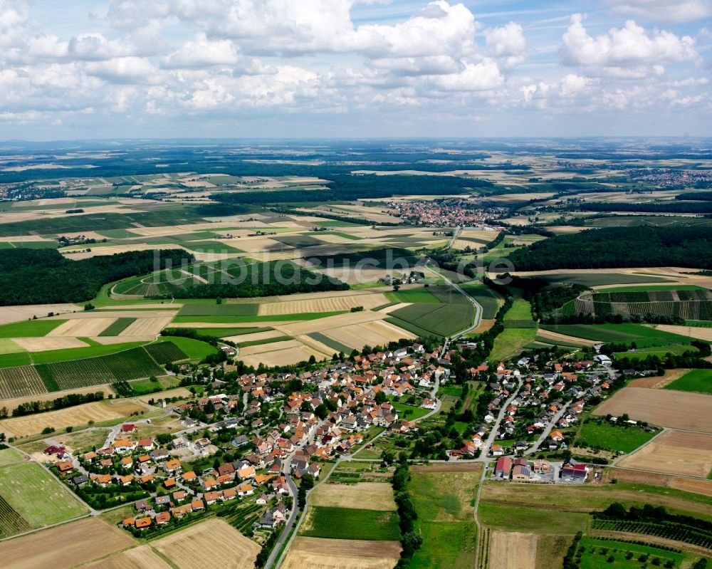 Luftaufnahme Stetten a.H. - Dorfkern am Feldrand in Stetten a.H. im Bundesland Baden-Württemberg, Deutschland