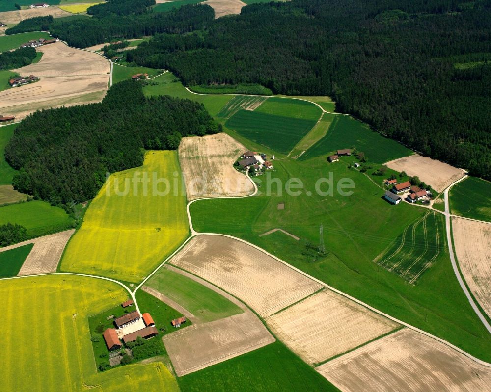 Luftbild Stetten - Dorfkern am Feldrand in Stetten im Bundesland Bayern, Deutschland