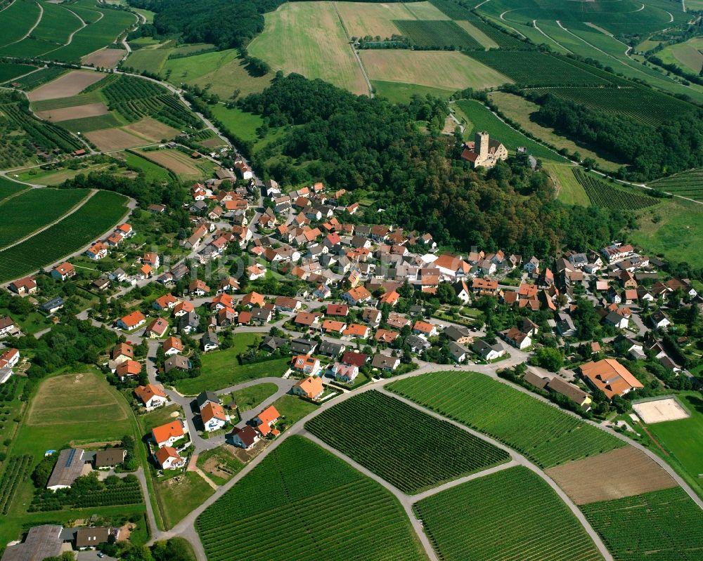 Luftaufnahme Stockheim - Dorfkern am Feldrand in Stockheim im Bundesland Baden-Württemberg, Deutschland